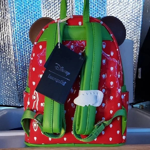 Loungefly Chocolate Strawberry Kids Backpack - Picture 3 of 4